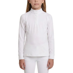 Polo de concours Kentucky fille classique manches longues Blanc