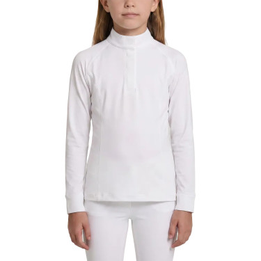 Polo de concours Kentucky fille classique manches longues Blanc