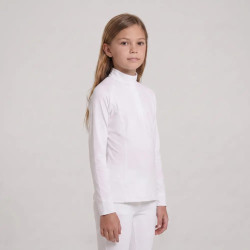 Polo de concours Kentucky fille classique manches longues Blanc