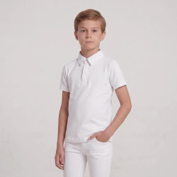 Polo de concours Kentucky garçon classique manches courtes Blanc