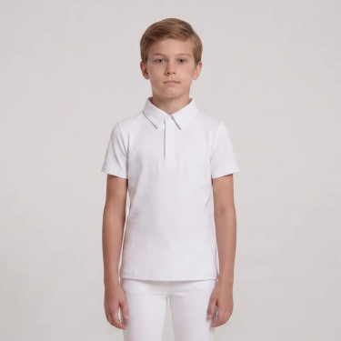 Polo de concours Kentucky garçon classique manches courtes Blanc