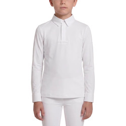 Polo de concours Kentucky garçon classique manches longues Blanc