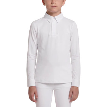 Polo de concours Kentucky garçon classique manches longues Blanc Polo de concours Kentucky garçon classique manches longues Blanc