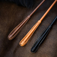 Cravache d’obstacle cuir 58 cm pour équitation | EQUI-CLIC