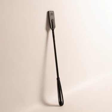 Cravache d'obstacle Velari Classy smooth full cuir Noir