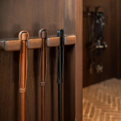 Cravache d’obstacle cuir 58 cm pour équitation | EQUI-CLIC