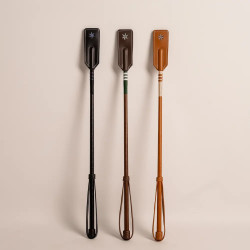 Cravache d’obstacle cuir 58 cm pour équitation | EQUI-CLIC