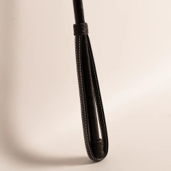 Cravache d'obstacle Velari Classy smooth full cuir Noir