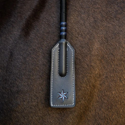 Cravache d'obstacle Velari Classy smooth full cuir Noir