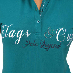 Polo Enfant Uripa Flags & Cup Bleu émeraude