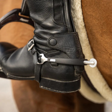 Éperons d’équitation à molette inox Velari caoutchouc