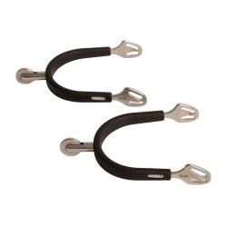 Éperons d’équitation à molette inox Velari caoutchouc