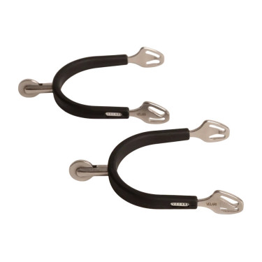 Éperons d’équitation à molette inox Velari caoutchouc