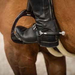 Éperons d’équitation à molette inox Velari caoutchouc