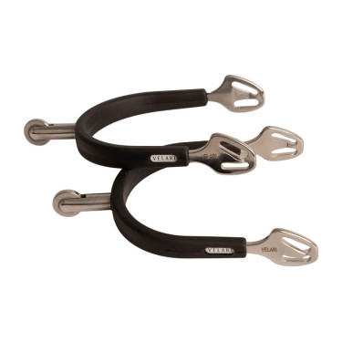 Eperons à moyenne molette inox avec caoutchouc Velari Acier inoxydable Argent