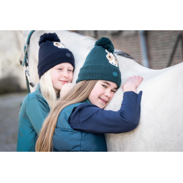 Bonnet Amina HKM enfant Pétrole Bleu