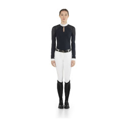 Polo de concours Teresa Ego7 manches longues femme Marine Bleu marine