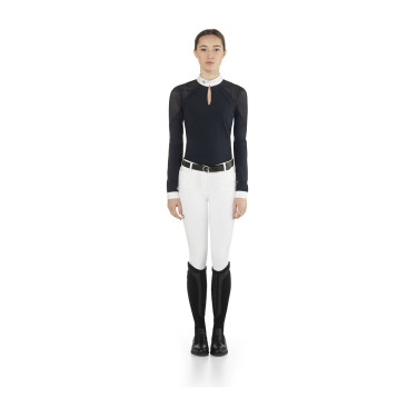 Polo de concours Teresa Ego7 manches longues femme Marine Bleu marine