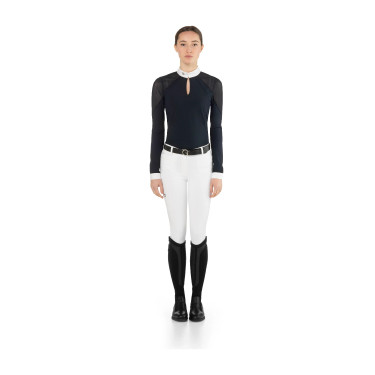Polo de concours Teresa Ego7 manches longues femme Marine Bleu marine