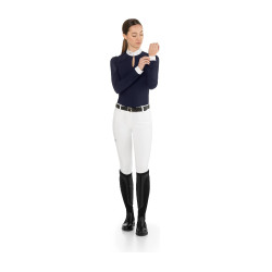 Polo de concours Teresa Ego7 manches longues femme Marine Bleu marine