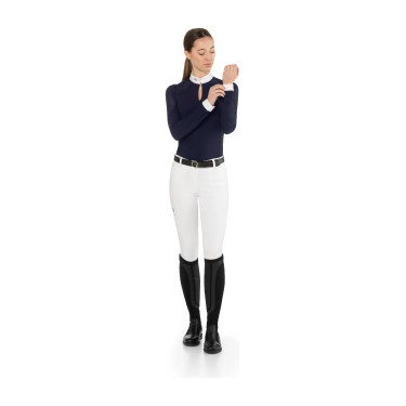 Polo de concours Teresa Ego7 manches longues femme Marine Bleu marine
