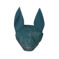 Bonnet anti-mouches Rosegold Glamour Style HKM Pétrole / or rose