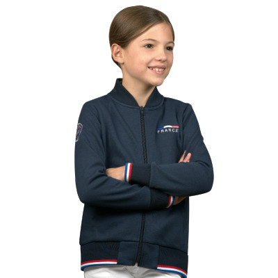 Sweat Zippé Enfant France Limited Edition Flags & Cup Bleu marine