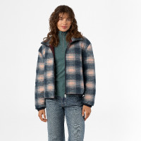 Veste HV Polo Carlotta check femme Marine Bleu marine