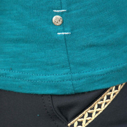 T-Shirt Femme Ocana Flags & Cup Bleu émeraude