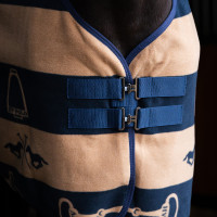 Couverture polaire HV Polo Gwenny print Marine / camel Bleu