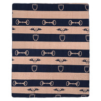 Plaid HV Polo Gwenny print Marine / camel Bleu