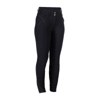 Pantalon softshell Chrysti fond 1/1 en silicone HKM femme Noir