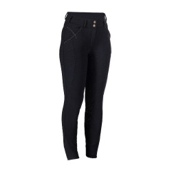 Pantalon softshell Chrysti fond 1/1 en silicone HKM femme Noir