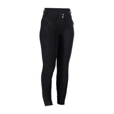 Pantalon softshell Chrysti fond 1/1 en silicone HKM femme Noir