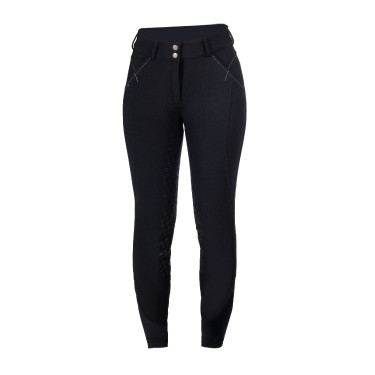 Pantalon softshell Chrysti fond 1/1 en silicone HKM femme Noir