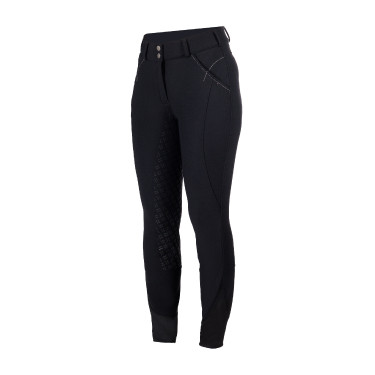 Pantalon softshell Chrysti fond 1/1 en silicone HKM femme Noir