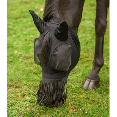Masque anti-mouches Waldhausen Puck franges nasales Noir
