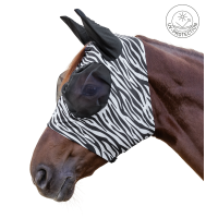 Masque anti-mouches Waldhausen Puck Zebra Noir / blanc