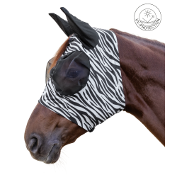 Masque anti-mouches Waldhausen Puck Zebra Noir / blanc