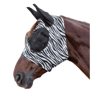 Masque anti-mouches Waldhausen Puck Zebra Noir / blanc