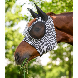 Masque anti-mouches Waldhausen Puck Zebra Noir / blanc