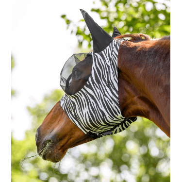Masque anti-mouches Waldhausen Puck Zebra Noir / blanc