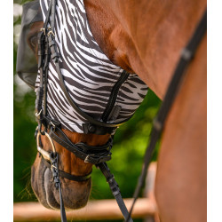 Masque anti-mouches Waldhausen Puck Zebra Noir / blanc