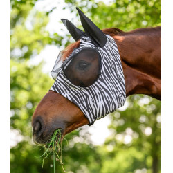 Masque anti-mouches Waldhausen Puck Zebra Noir / blanc