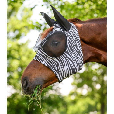 Masque anti-mouches Waldhausen Puck Zebra Noir / blanc