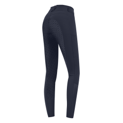 Pantalon d'équitation ELT Micro Sport silicone taille haute Bleu nocturne