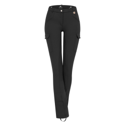 Pantalon d'équitation ELT Micro Jodhpur Cargo silicone Noir