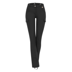 Pantalon d'équitation ELT Micro Jodhpur Cargo silicone Noir