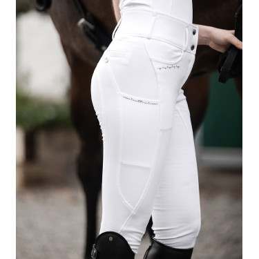 Pantalon d'équitation ELT Mathilda Glam taille haute Blanc Pantalon d'équitation ELT Mathilda Glam taille haute Blanc