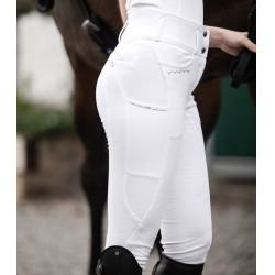 Pantalon d'équitation ELT Mathilda Glam taille haute Blanc Pantalon d'équitation ELT Mathilda Glam taille haute Blanc